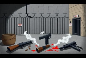 Illustration showing prison environment with emphasis on contraband risks.