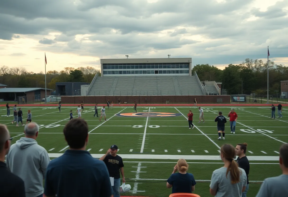 Football field at Raleigh-Egypt High School