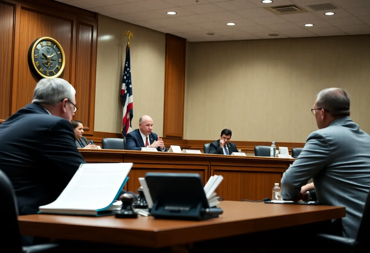 Image of a city council meeting discussing administrative issues