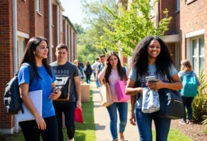 New students moving into Jackson State University dorms during Move-In Weekend