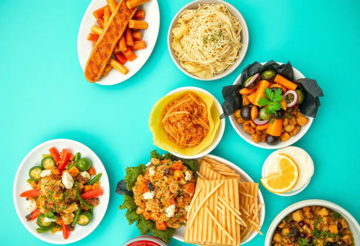 Colorful vegetarian dishes from Memphis restaurants