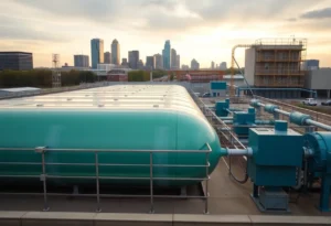 Construction of xAI's water recycling plant in Memphis