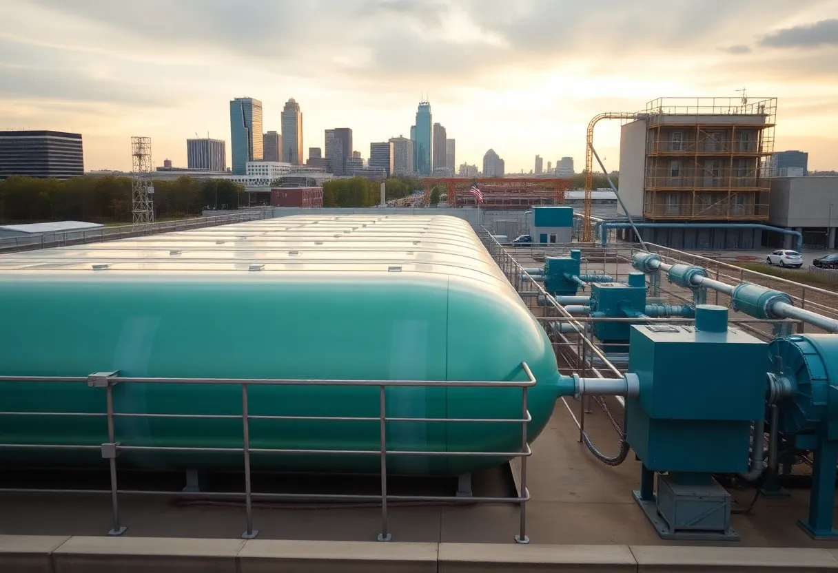 Construction of xAI's water recycling plant in Memphis