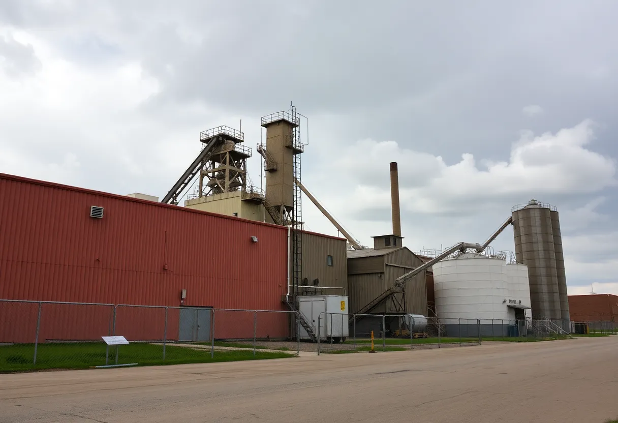 Exterior view of ADM cottonseed facility in North Memphis