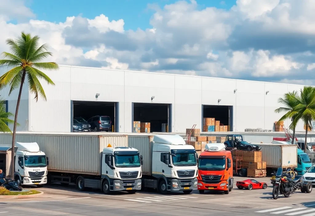 A new AutoZone distribution center under construction in Brazil