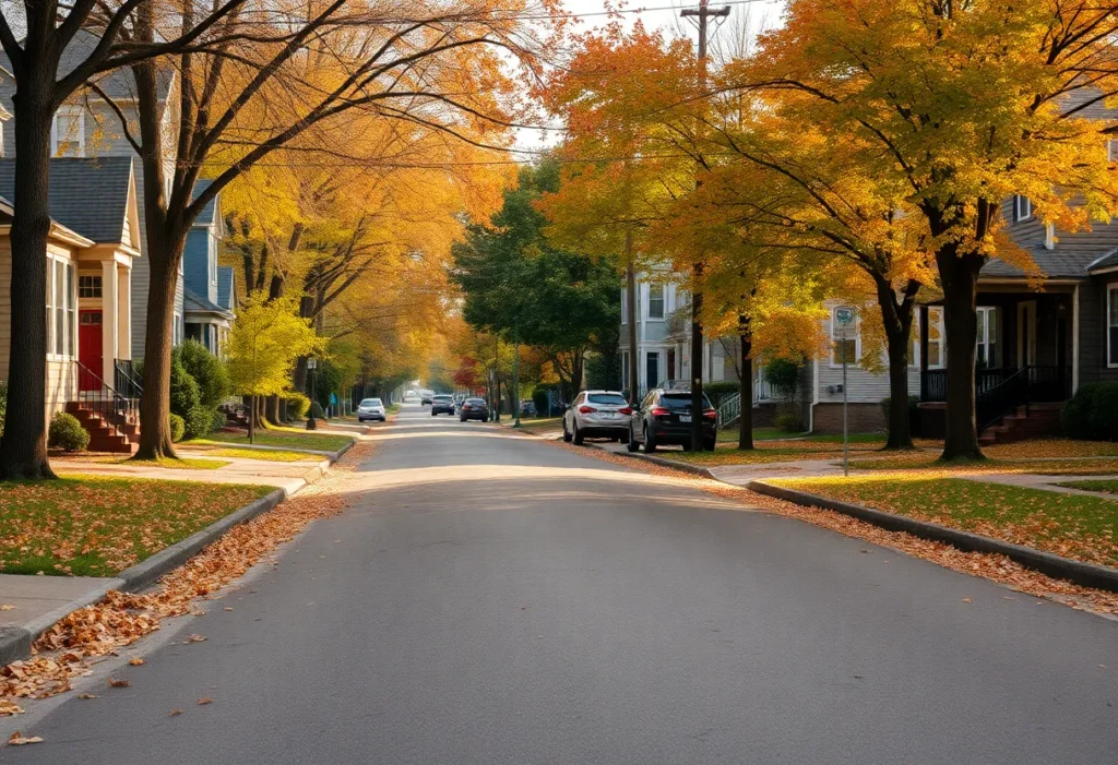 Quiet street in Binghampton neighborhood, Memphis