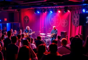 A vibrant performance at a blues concert in Memphis