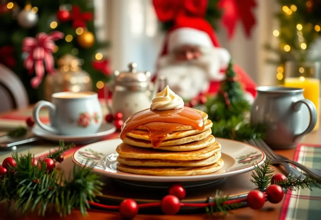 A festive scene of Breakfast with Santa at the Fire Museum of Memphis.