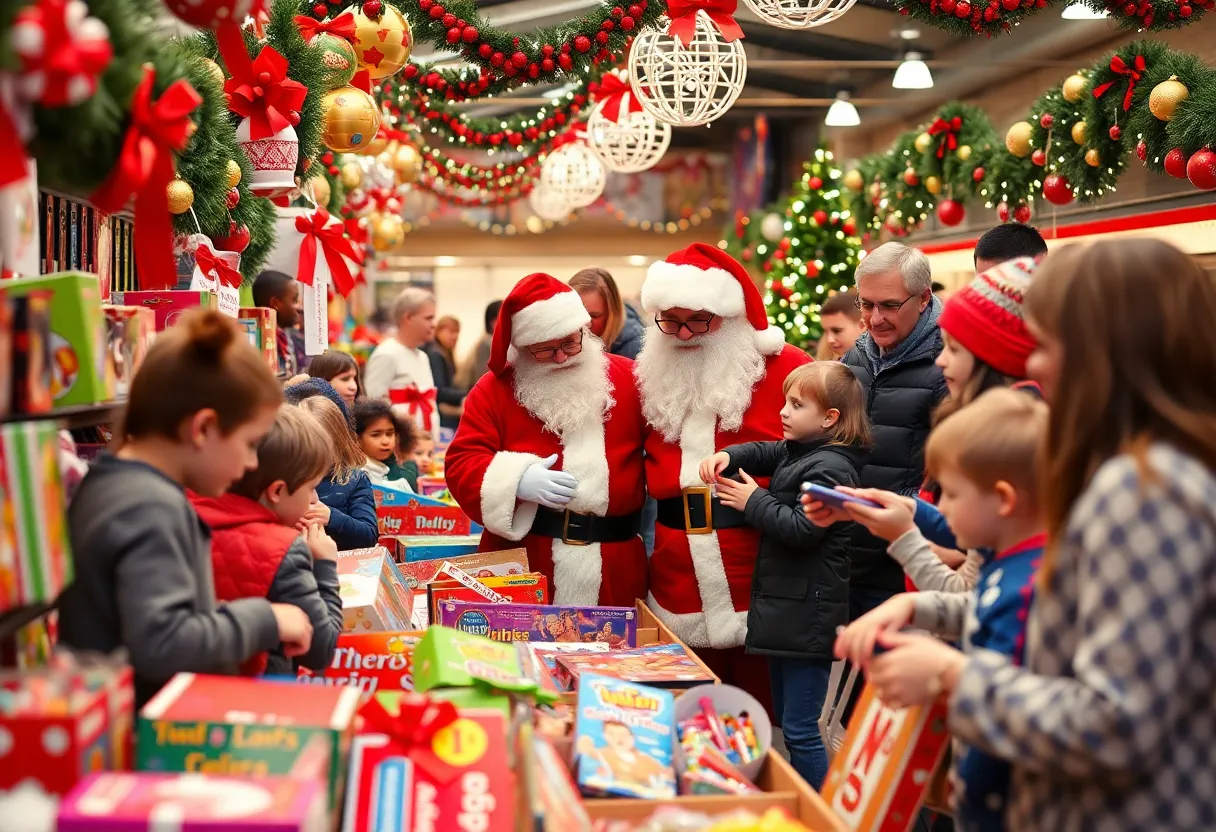 Families participating in COGIC annual toy giveaway event