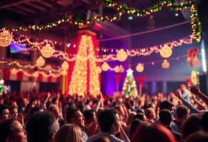 Audience enjoying Colton Dixon's Christmas concert