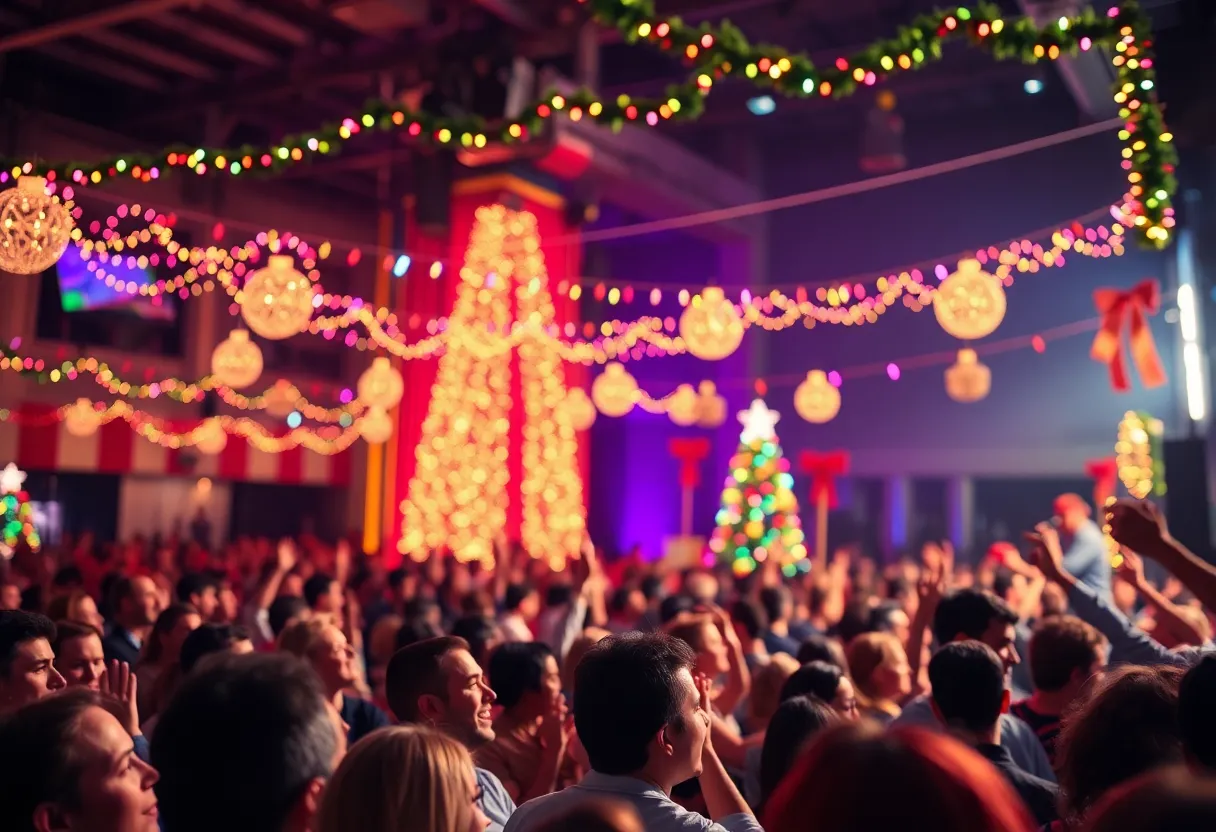 Audience enjoying Colton Dixon's Christmas concert