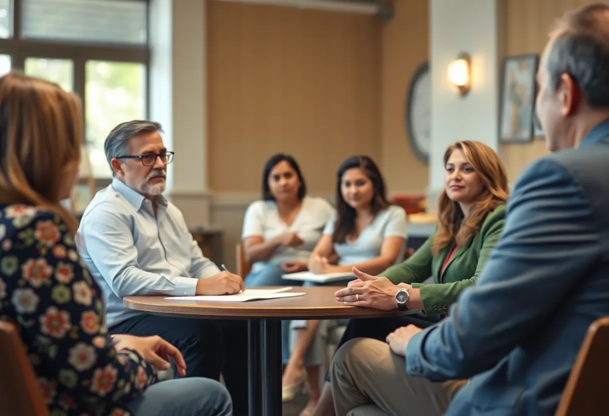 Local leaders discussing immigration policy