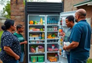 Community fridge filled with food in Northeast Memphis