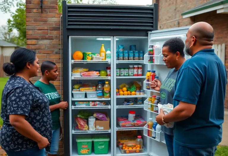 Community fridge filled with food in Northeast Memphis