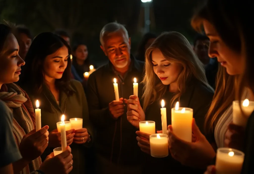 Candlelight vigil in memory of Jimmie Lee
