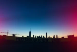 Abstract representation of a crime scene with police tape