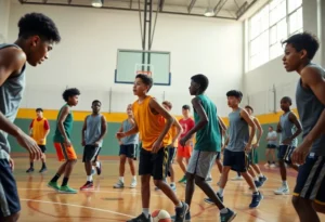 Curnesha Taylor in action on the basketball court