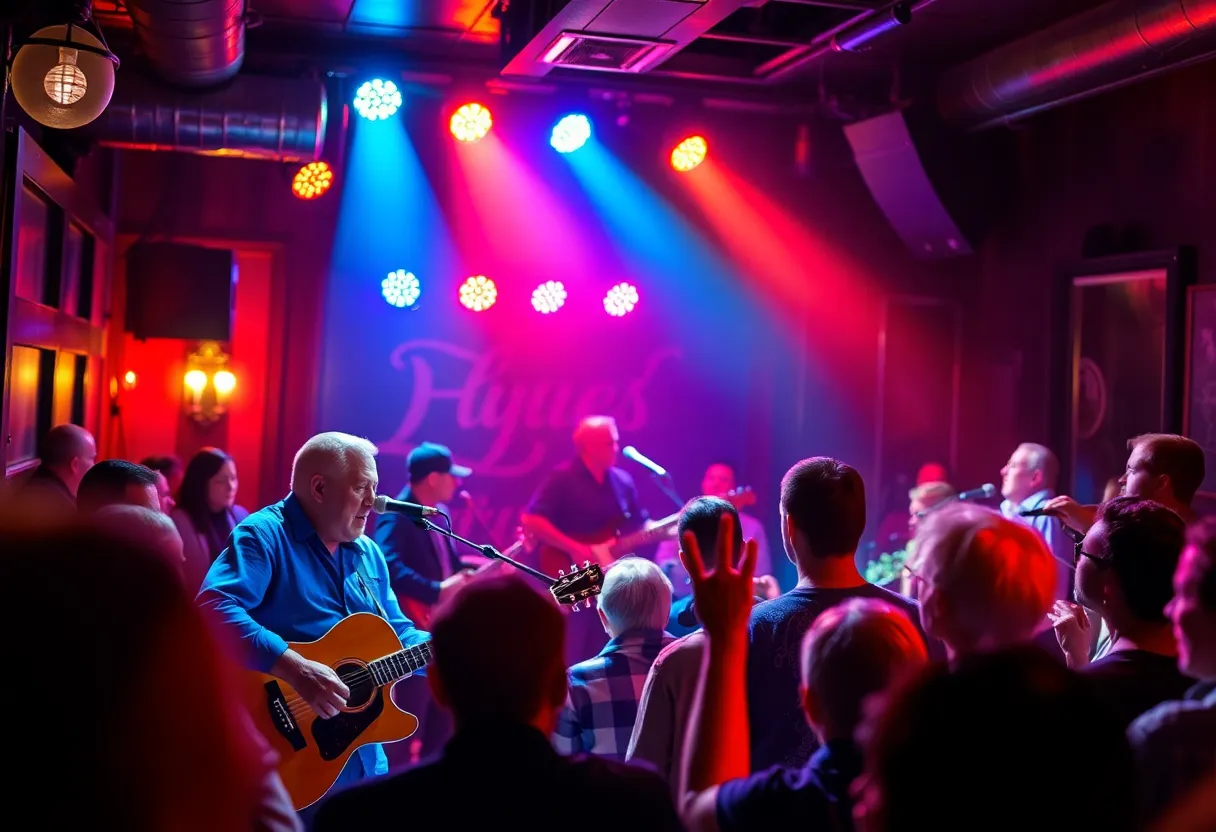 Audience enjoying a blues concert at Jimmy's Jazz & Blues Club