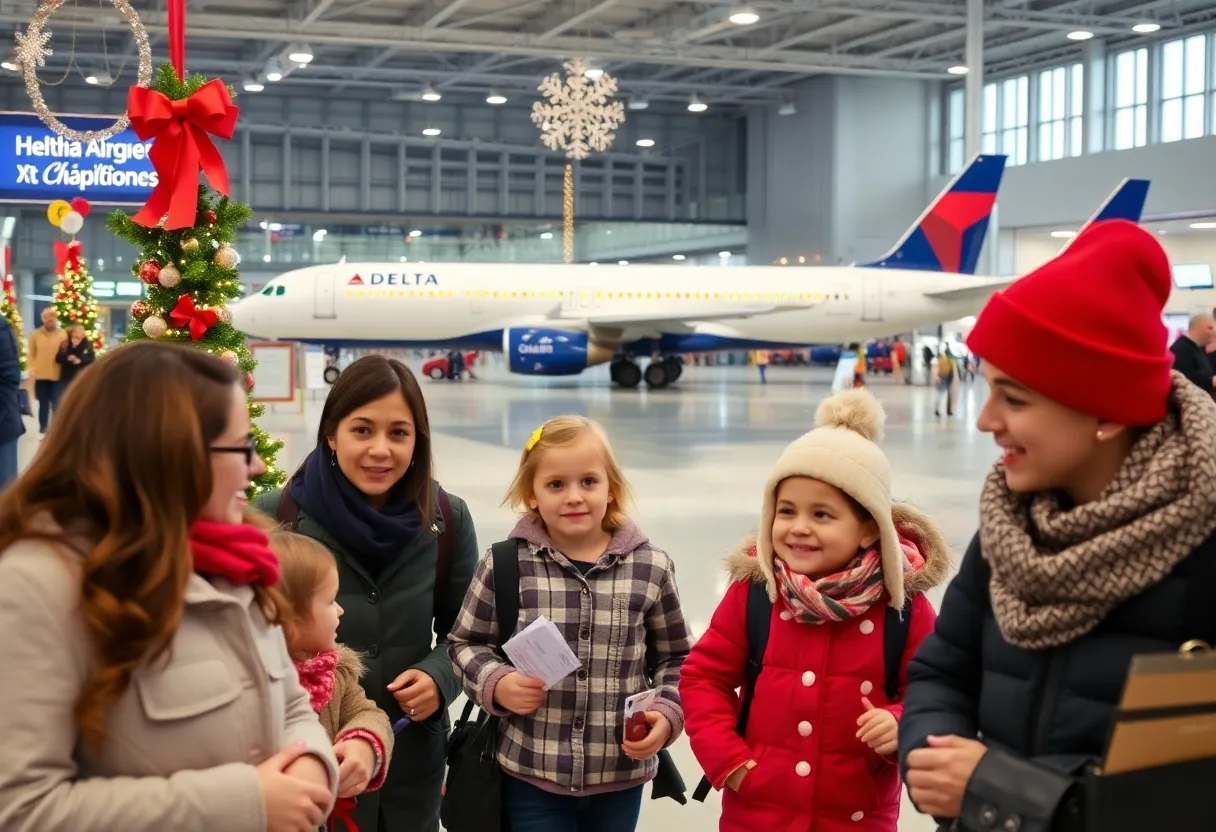 Families celebrating at the Fantasy Flight event.