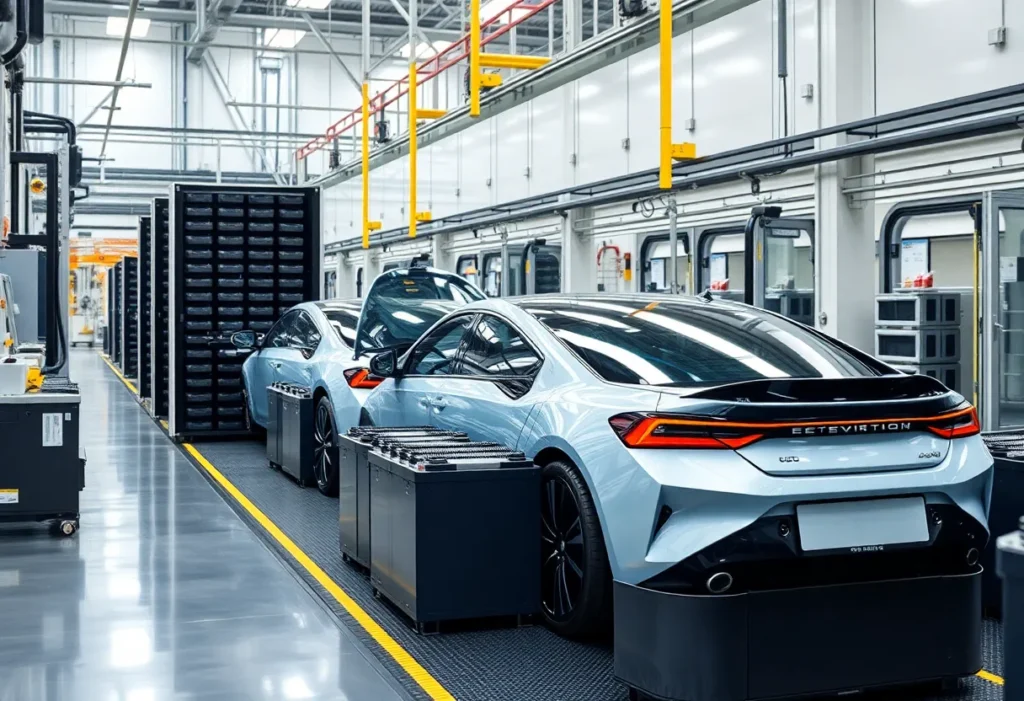 Electric vehicle battery production facility
