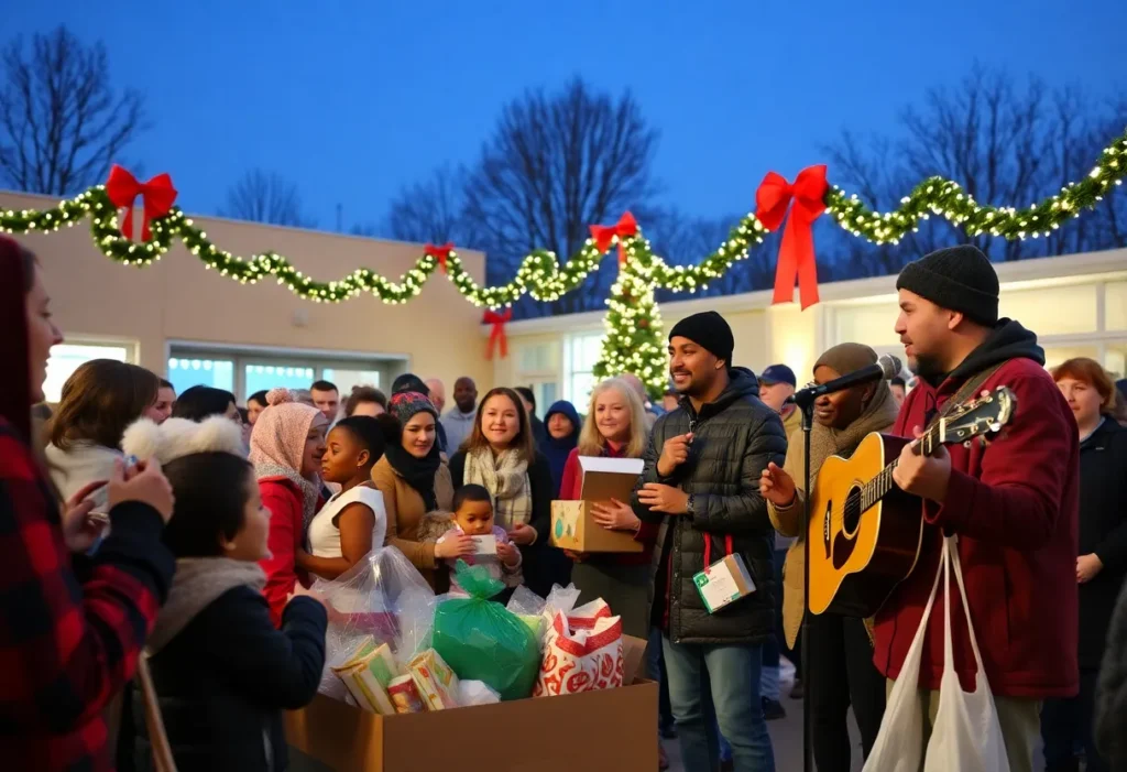 Families in Memphis receiving holiday support from the Heal the Hood Foundation.