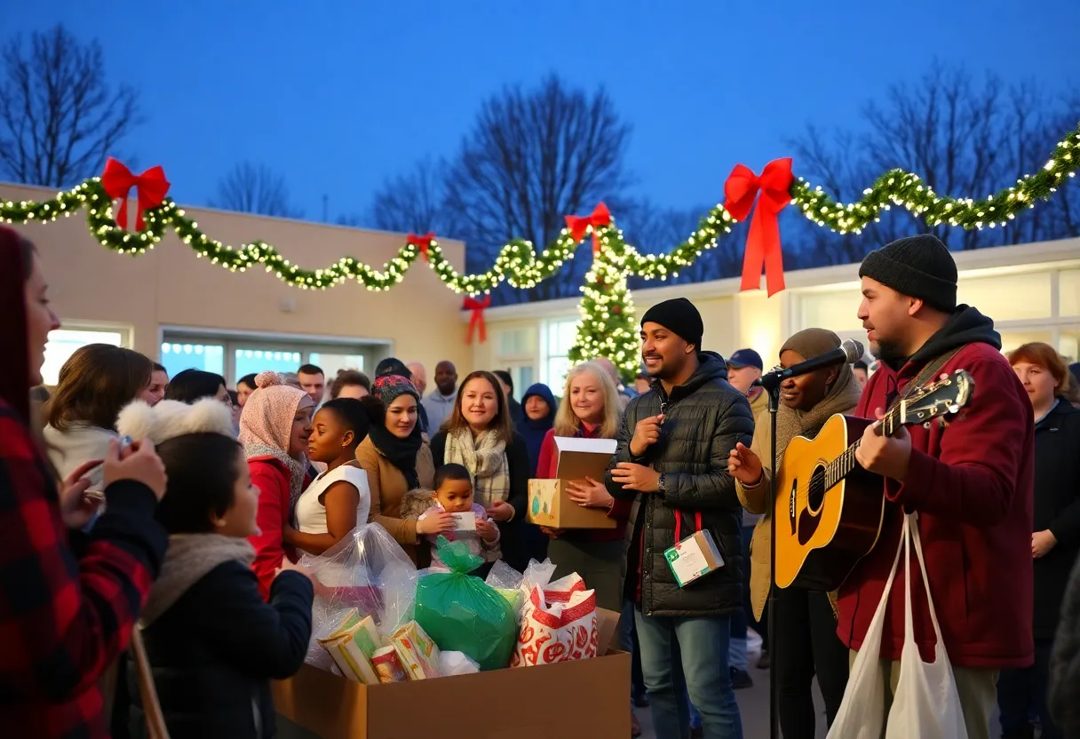 Families in Memphis receiving holiday support from the Heal the Hood Foundation.