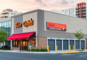 Commercial real estate development featuring a restaurant and storage facility in Jackson, Tennessee