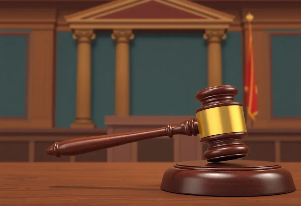 Illustration representing justice and legal proceedings in Memphis.