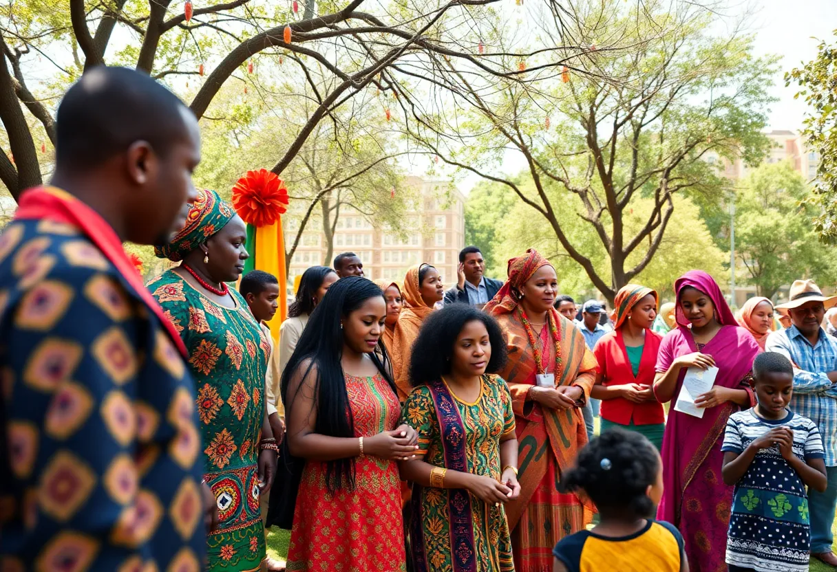 Families celebrating Kwanzaa with cultural activities in Memphis