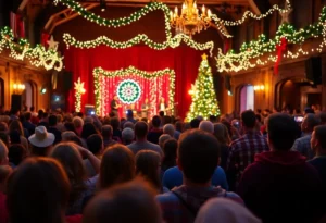 Crowd enjoying the Lucero Family Christmas concert at Minglewood Hall
