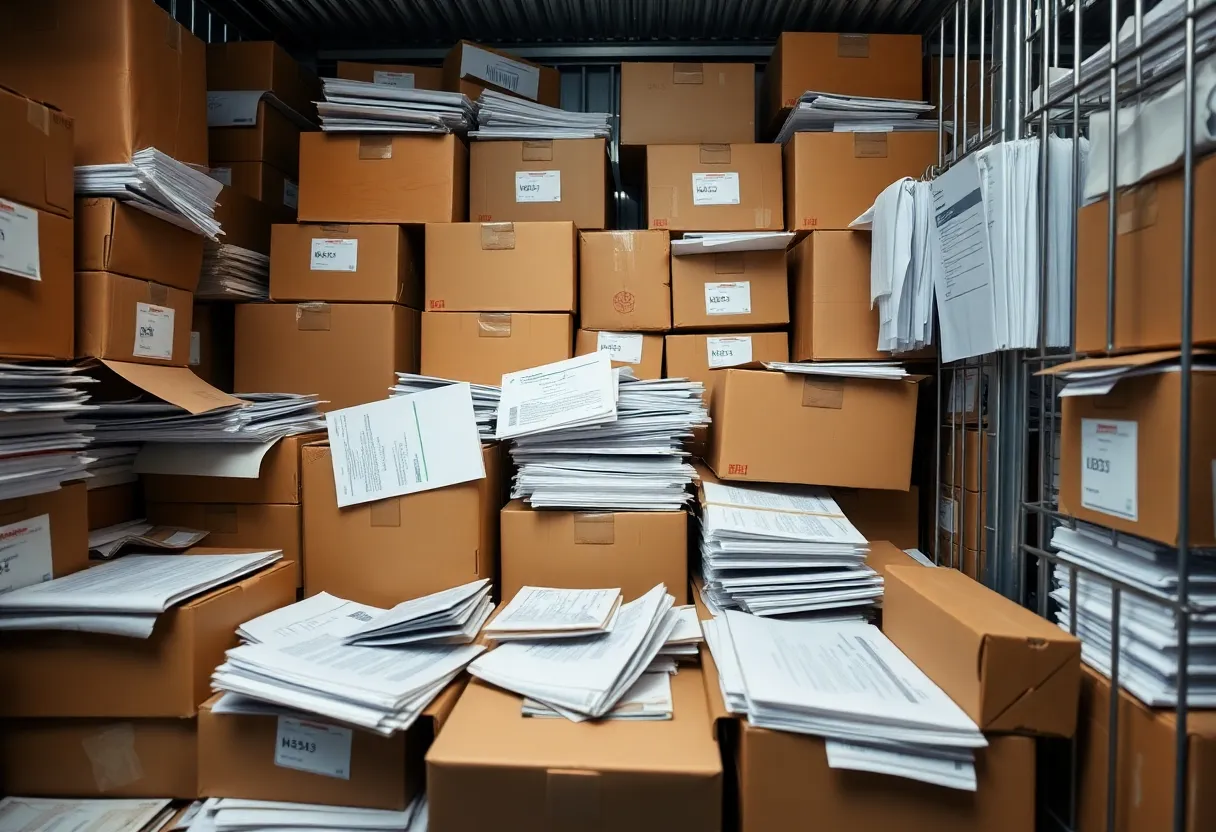 Medical records found in a messy storage unit