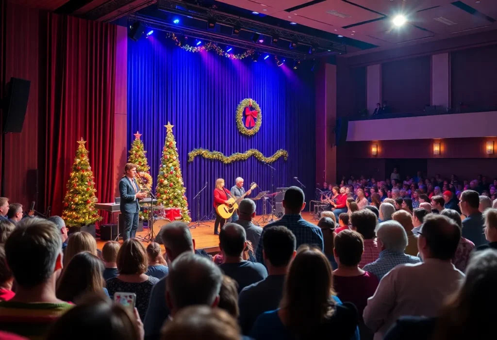 Local musicians performing at the Memphis Christmas Extravaganza