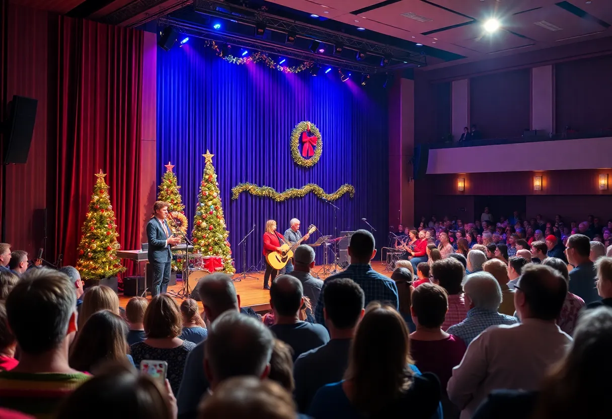 Local musicians performing at the Memphis Christmas Extravaganza
