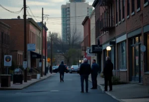 Memphis street scene capturing the community's response to an unsolved murder.