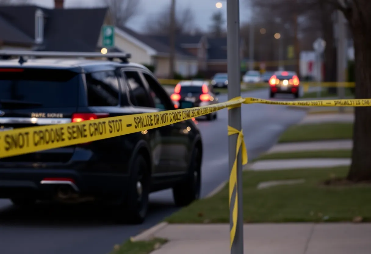 Police investigating a crime scene in Memphis related to a shooting incident