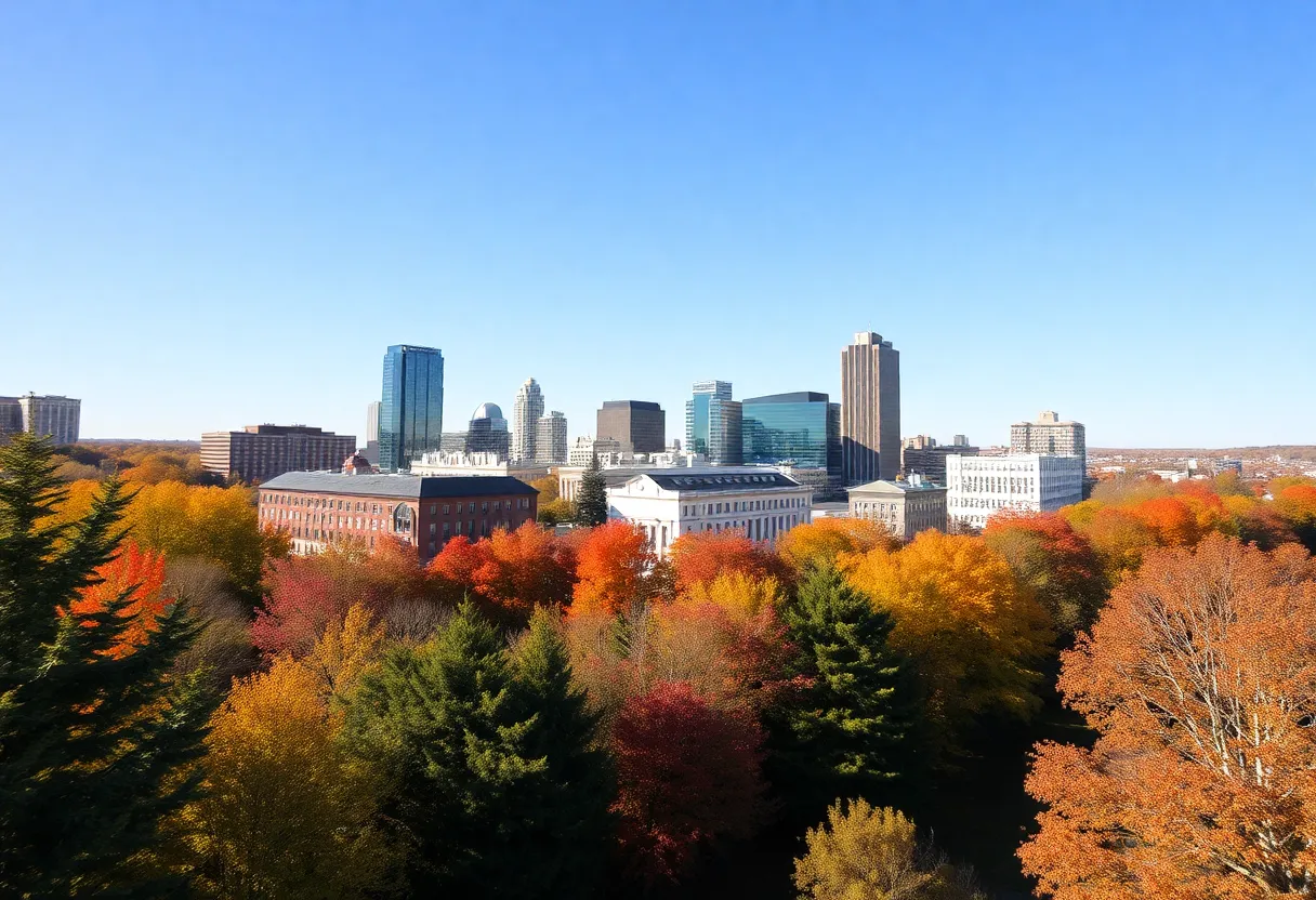 Memphis landscape in December showcasing warm weather