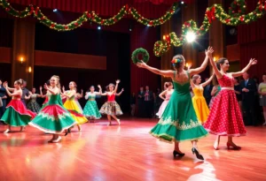Dancers performing during a holiday event in Memphis