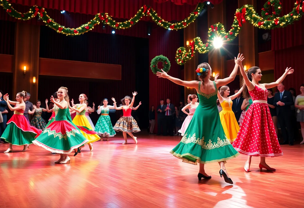 Dancers performing during a holiday event in Memphis