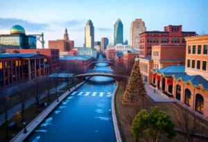 Scenic view of Memphis showcasing local attractions during the holiday season.