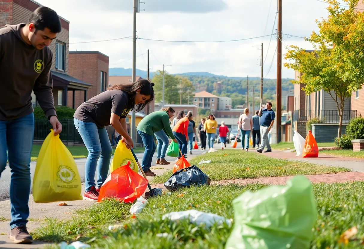 Volunteers participating in the No Trash November cleanup in Memphis