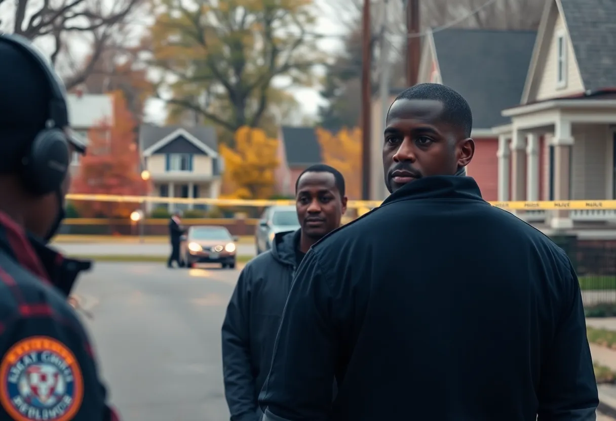 Police presence at a shooting scene in the Nutbush neighborhood of Memphis