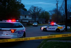 Incident scene in Nutbush, Memphis showing police presence