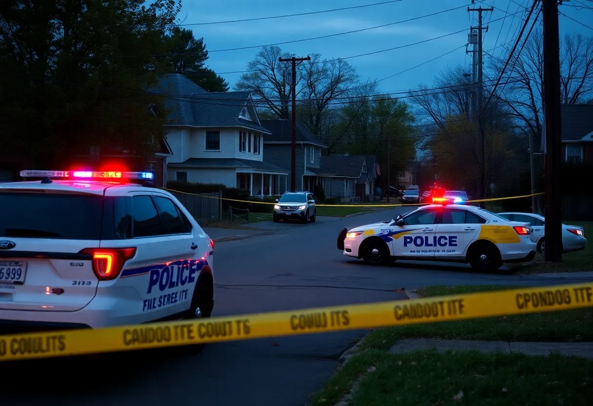 Incident scene in Nutbush, Memphis showing police presence