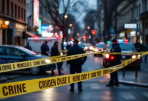 Police investigating a shooting scene in Memphis