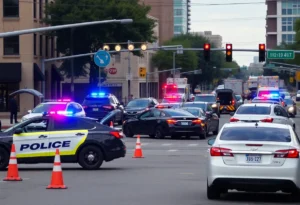 Emergency responders at a vehicle collision scene in Memphis