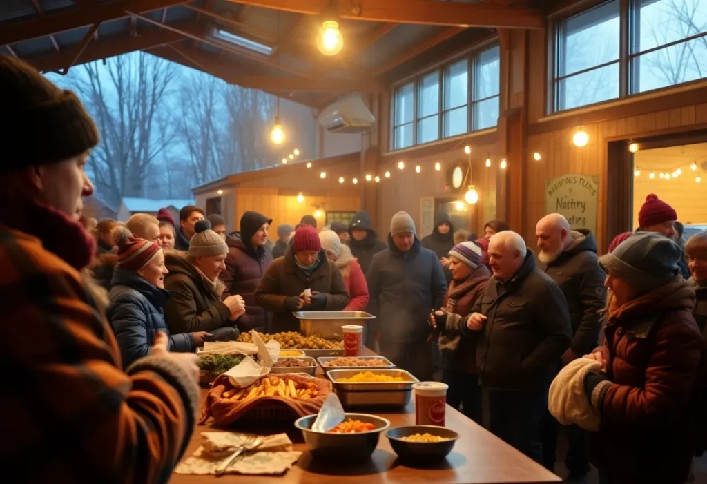 Community members at the Memphis warming center finding shelter from the cold.