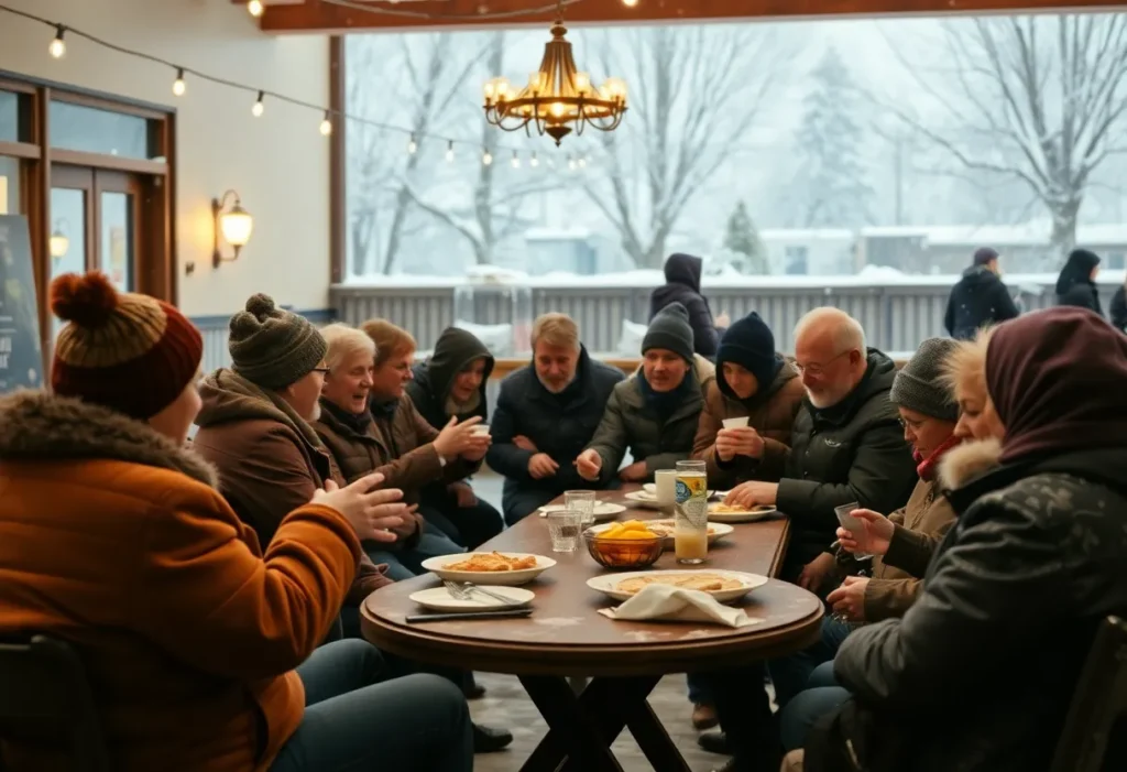 People gathered at the Memphis Warming Center for warmth and shelter.