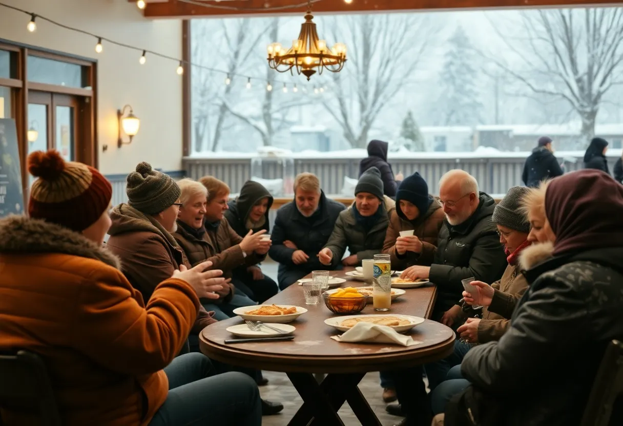 People gathered at the Memphis Warming Center for warmth and shelter.