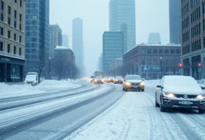 City of Memphis under severe winter weather conditions