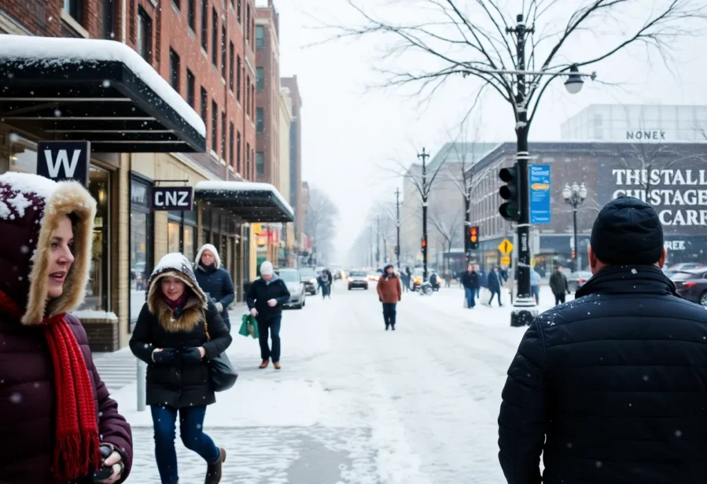 Snow-covered streets of Memphis during the Arctic blast